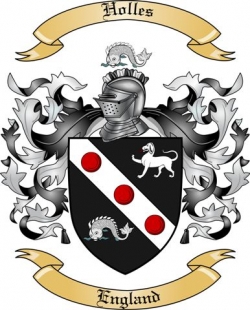 Holles Family Crest from England