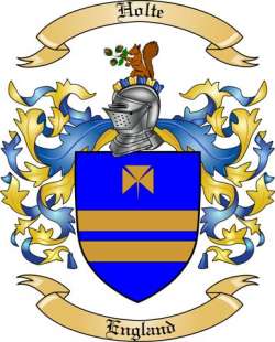 Holte Family Crest from England
