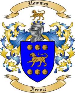 Hommey Family Crest from France