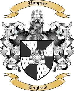Hoppers Family Crest from England