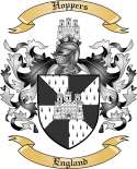 Hoppers Family Crest from England