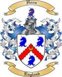 Horn Family Crest from England