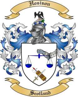 Hosison Family Crest from Scotland