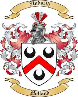 Hudseth Family Crest from Holland
