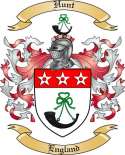 Hunt Family Crest from England