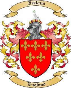 Ireland Family Crest from England