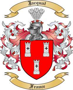 Jacquat Family Crest from France