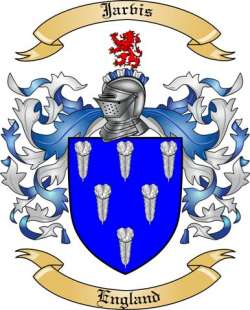 Jarvis Family Crest from England