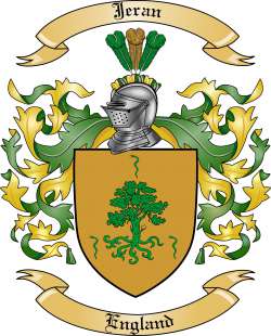 Jeran Family Crest from England