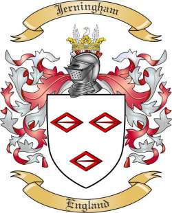 Jerningham Family Crest from England