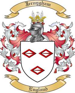 Jernygham Family Crest from England