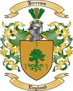 Jerrems Family Crest from England