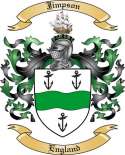 Jimpson Family Crest from England