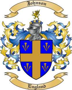 Johnson Family Crest from England