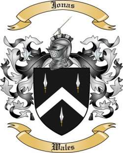 Jonas Family Crest from Wales