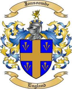 Jonsoombe Family Crest from England