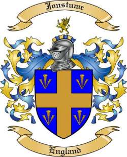 Jonstume Family Crest from England