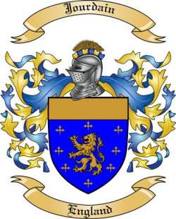 Jourdain Family Crest from England