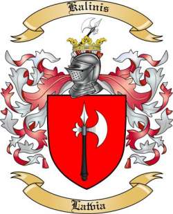 Kalinis Family Crest from Latvia