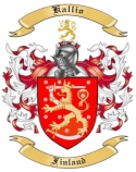 Kallio Family Crest from Finland
