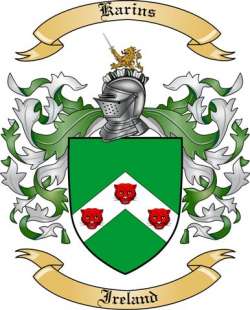Karins Family Crest from Ireland