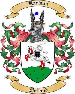 Karlson Family Crest from Holland