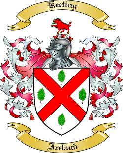 Keeting Family Crest from Ireland
