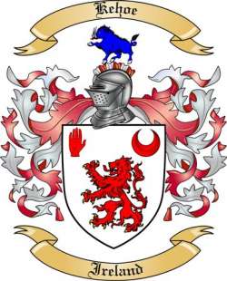 Kehoe Family Crest from Ireland