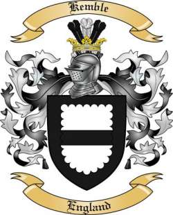 Kemble Family Crest from England
