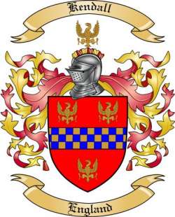 Kendall Family Crest from England