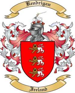 Kendrigan Family Crest from Ireland