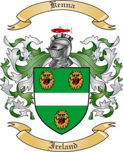 Kenna Family Crest from Ireland