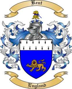 Kent Family Crest from England