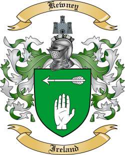 Kewney Family Crest from Ireland