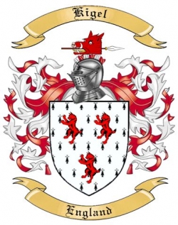 Kigel Family Crest from England