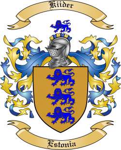 Kiider Family Crest from Estonia