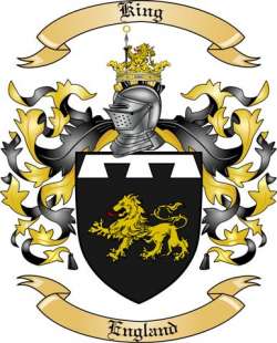 King Family Crest from England