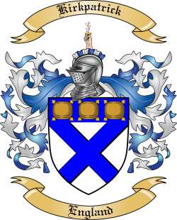 Kirkpatrick Family Crest from England