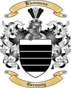Klemmenz Family Crest from Germany