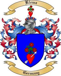 Klemz Family Crest from Germany