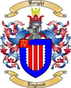 Knight Family Crest from England