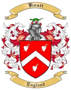 Knutt Family Crest from England