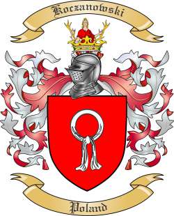 Koczanowski Family Crest from Poland