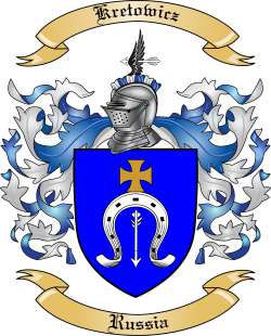 Kretowicz Family Crest from Russia