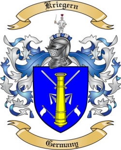 Kriegern Family Crest from Germany