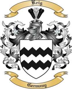 Krig Family Crest from Germany2