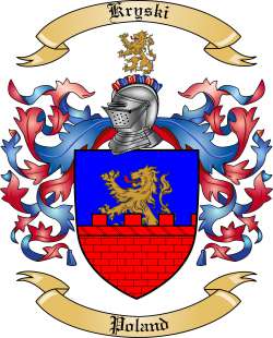Kryski Family Crest from Poland