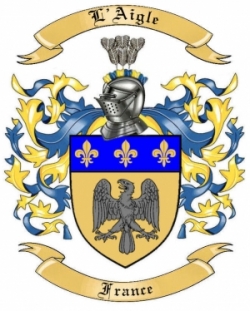 L'Aigle Family Crest from France