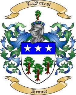 LaForest Family Crest from France