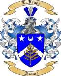 LaFrage Family Crest from France